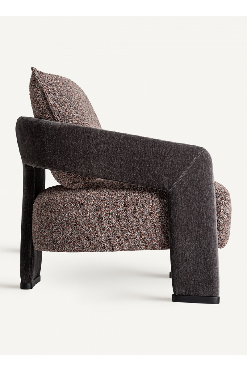 Brown Padded Lounge Armchair | Vical Home Brakel | Oroatrade.com