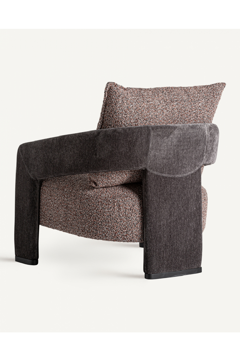 Brown Padded Lounge Armchair | Vical Home Brakel | Oroatrade.com