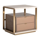 Gold 2-Drawer Bedside Table | Vical Home Monza