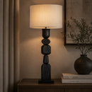 Hospitality furniture - Black Mango Wood Table Lamp - www.oroatrade.com