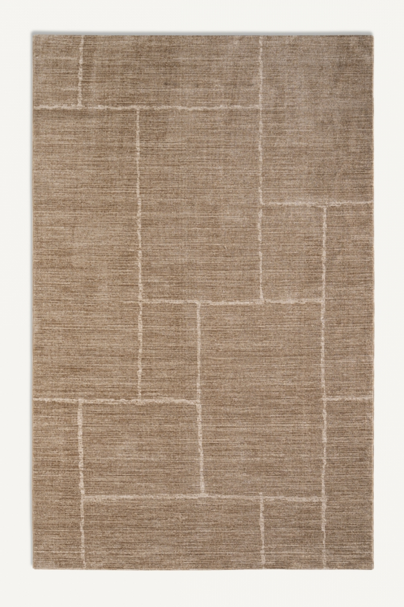 Beige Minimalist Area Rug 9'5" x 6'5" | Vical Home Fadia | Oroatrade.com