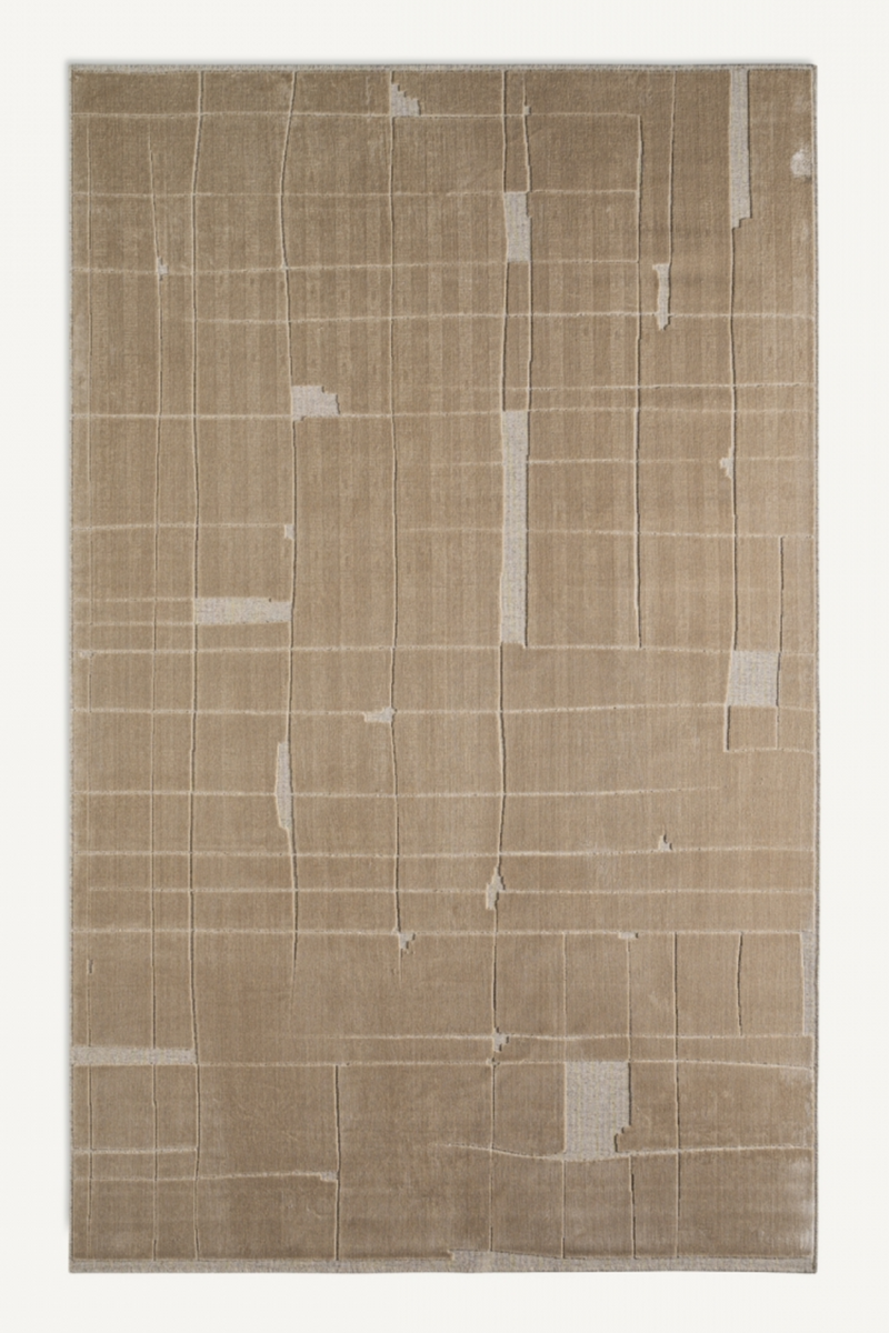 Beige Patched Area Rug 9'5" x 6'5" | Vical Home Ivana | Oroatrade.com