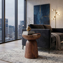 Suar Wood Round Side Table | Vical Home Ejeda