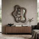 Brown Organic-Shaped Mirror | Vical Home Vellye