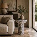 Gray Terrazzo Round Side Table | Vical Home Holtum