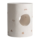 White Terrazzo Cylindrical Side Table | Vical Home Baum