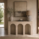 Beige Travertine Arched Console Table | Vical Home Thiennes
