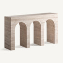 Beige Travertine Arched Console Table | Vical Home Thiennes