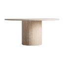 Beige Travertine Round Dining Table | Vical Home Thiennes