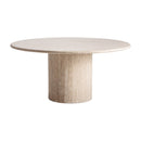 Beige Travertine Round Dining Table | Vical Home Thiennes