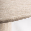 Beige Travertine Round Dining Table | Vical Home Thiennes