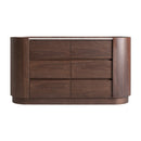 Hospitality furniture - Brown Oak Veneer 6-Drawer Chest - www.oroatrade.com