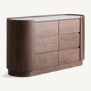 Hospitality furniture - Brown Oak Veneer 6-Drawer Chest - www.oroatrade.com