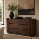Hospitality furniture - Brown Oak Veneer 6-Drawer Chest - www.oroatrade.com