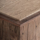 Aged Wood Travertine Side Table | Vical Home Merkem