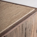 Aged Wood Travertine Side Table | Vical Home Merkem