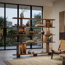 Hospitality furniture - Oak Wood Staggered Bookcase - www.oroatrade.com