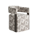 Hospitality furniture - Gray Printed Accent Chair - www.oroatrade.com