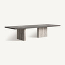 Hospitality furniture - Gray Travertine Dining Table - www.oroatrade.com