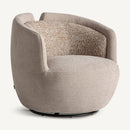 Hospitality furniture - Beige Chenille Swivel Chair - www.oroatrade.com
