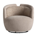 Hospitality furniture - Beige Chenille Swivel Chair - www.oroatrade.com