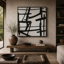 Black Paint Contemporary Wall Art | Vical Home Ezrah