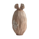 Brown Ceramic Fluted Vase | Vical Home Lais