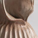 Brown Ceramic Fluted Vase | Vical Home Lais
