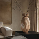 Brown Ceramic Fluted Vase | Vical Home Lais