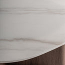 Organic-Shaped White Marble Coffee Table | Vical Home Oyace