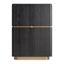 Black Wooden 4-Door Wardrobe | Vical Home Prayon