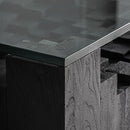 Black Geometric Base Coffee Table | Vical Home Petria