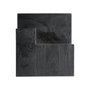 Hospitality furniture - Black Wooden Geometrical Side Table - www.oroatrade.com
