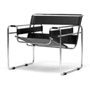 Chrome Framed Leather Inspired Accent Chair | Bali Loom Jericho | Oroatrade.com