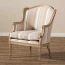 Brown Stripe Accent Chair | Bali Loom Charlemagne | Oroatrade.com