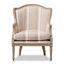 Brown Stripe Accent Chair | Bali Loom Charlemagne | Oroatrade.com