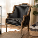 Striped Traditional French Accent Chair | Bali Loom Charlemagne | Oroatrade.com