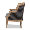 Striped Traditional French Accent Chair | Bali Loom Charlemagne | Oroatrade.com