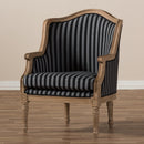 Striped Traditional French Accent Chair | Bali Loom Charlemagne | Oroatrade.com