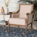 Beige Linen Accent Chair | Bali Loom Chavanon | Oroatrade.com