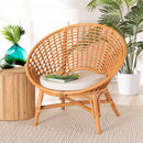 Round Rattan Bohemian Accent Chair | Bali Loom Aerin | Oroatrade.com