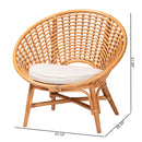 Round Rattan Bohemian Accent Chair | Bali Loom Aerin | Oroatrade.com