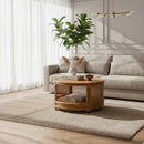 Hospitality furniture - Round 2-Tier Rattan Coffee Table - www.oroatrade.com