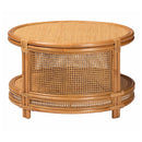 Hospitality furniture - Round 2-Tier Rattan Coffee Table - www.oroatrade.com