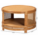 Hospitality furniture - Round 2-Tier Rattan Coffee Table - www.oroatrade.com
