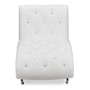 White Leather Inspired Chaise Lounge | Bali Loom Pease | Oroatrade.com