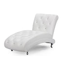 White Leather Inspired Chaise Lounge | Bali Loom Pease | Oroatrade.com