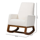 White Boucle Rocking Chair | Bali Loom Yashiya | Oroatrade.com