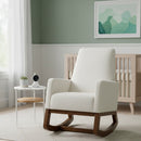 White Boucle Rocking Chair | Bali Loom Yashiya | Oroatrade.com