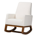 White Boucle Rocking Chair | Bali Loom Yashiya | Oroatrade.com